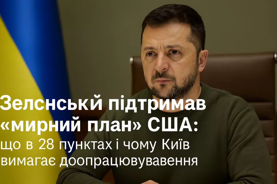 Зеленський і «мирний план» США: обережне «так» у пошуках справедливого миру