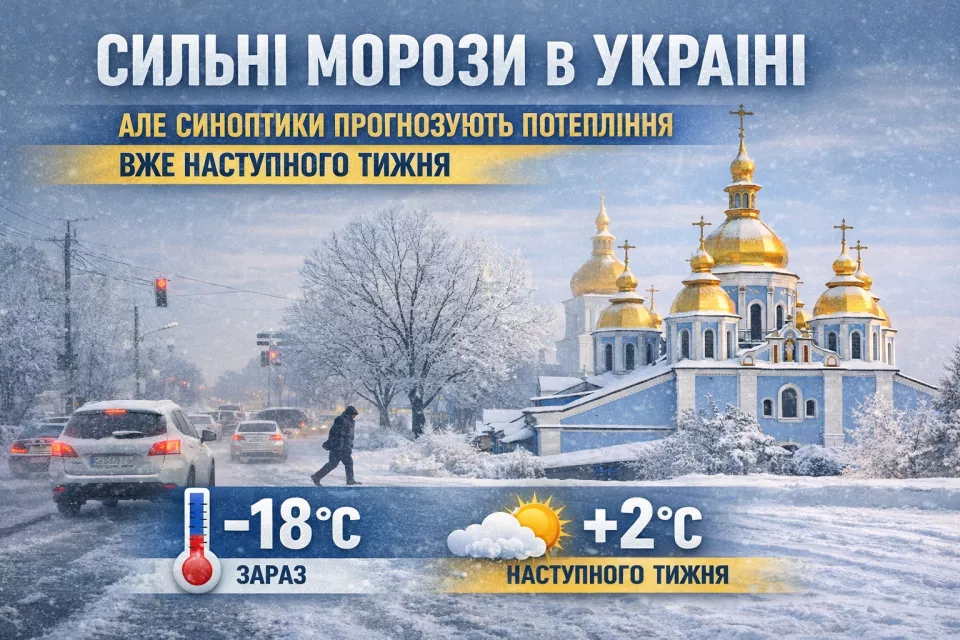 В Україні зберігаються сильні морози, але синоптики прогнозують потепління вже наступного тижня
