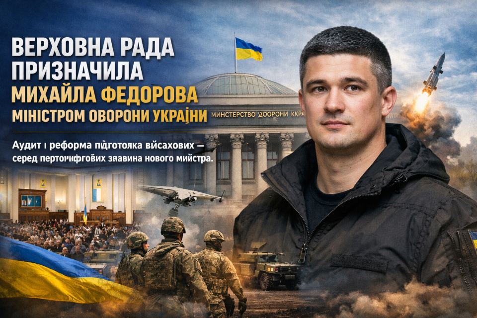 Верховна Рада призначила Михайла Федорова міністром оборони України