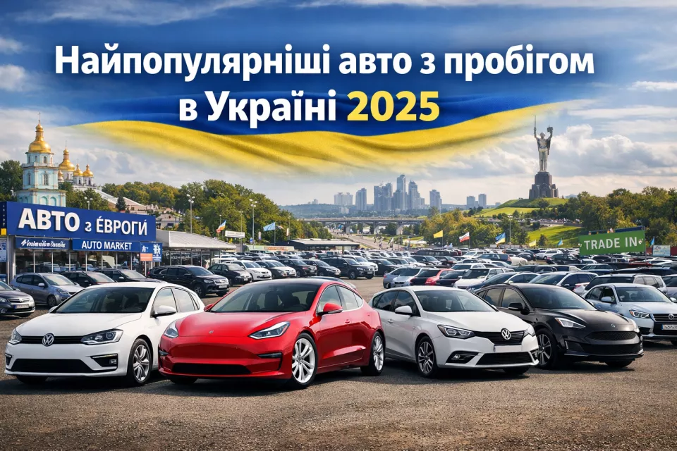 Найпопулярніші автомобілі з пробігом в Україні: рейтинг 2025 року