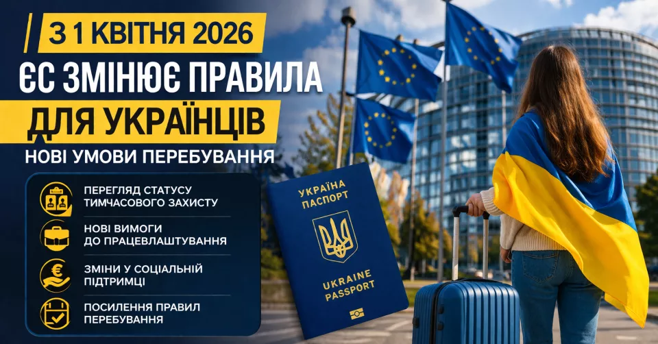 ЄС змінює правила перебування для українців з квітня 2026 року: що важливо знати