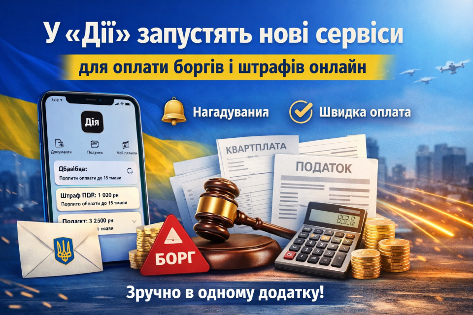 Новость 📱 У Дія запустять нові сервіси для оплати боргів і фінансових зобов’язань