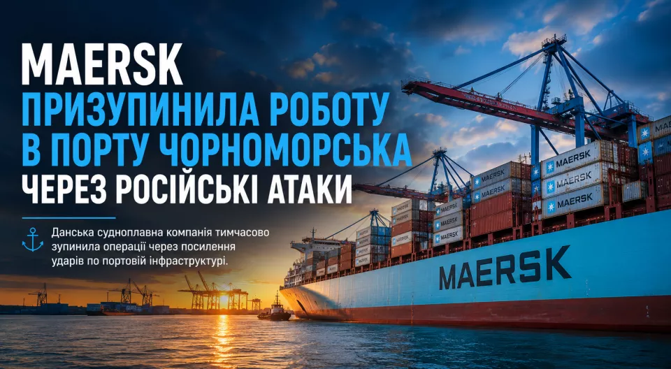 Новость 🚢 Maersk приостановила работу в порту Черноморска из-за российских атак
