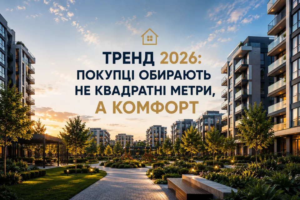 Новость Тренд 2026 | Покупці обирають не квадратні метри, а комфорт